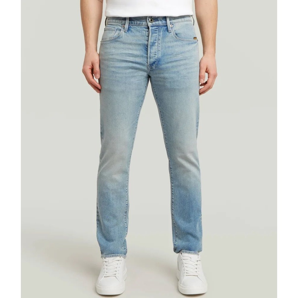 G-Star‎ RAW 3301 Slim Jeans 32/32 Sun Faded Pacific Blue Mercury Stretch Denim